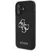 Guess Grained Big 4G Logo Small Classic Logo Θήκη για iPhone 16 (Μαύρο)