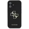 Guess Grained Big 4G Logo Small Classic Logo Θήκη για iPhone 16 (Μαύρο)