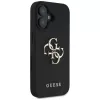 Guess Grained Big 4G Logo Small Classic Logo Θήκη για iPhone 16 (Μαύρο)