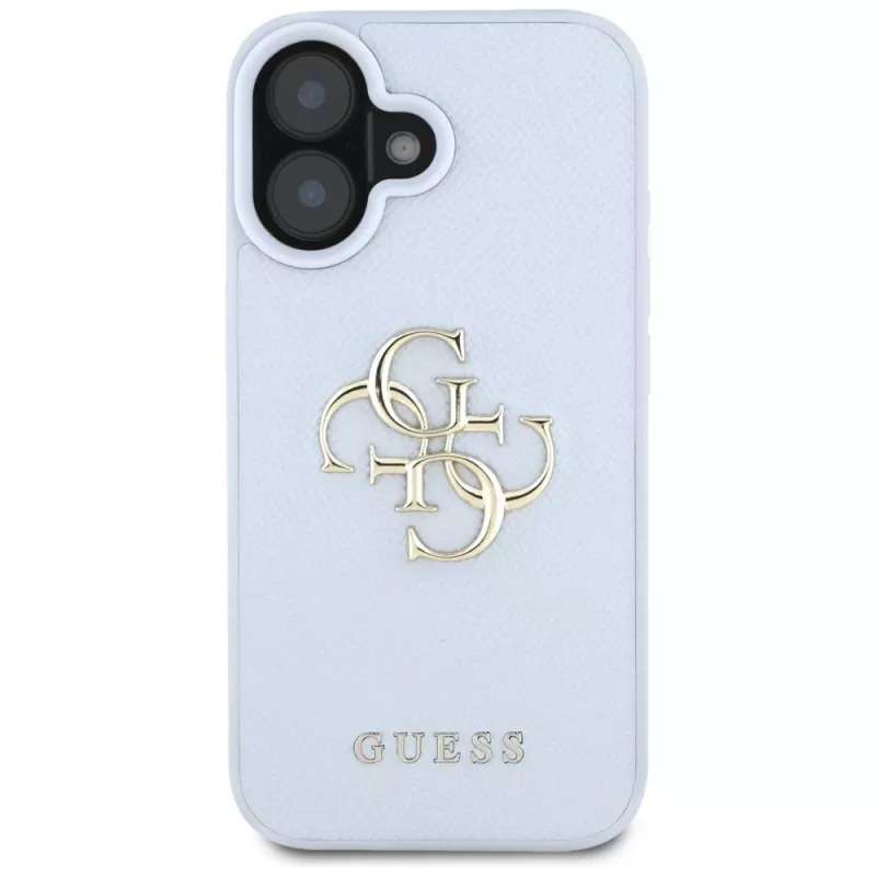 Guess Grained Big 4G Logo Small Classic Logo Θήκη για Apple iPhone 16 - Μπλε