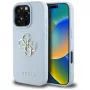 Guess Grained Big 4G Logo Small Classic Logo Θήκη για iPhone 16 Pro (Μπλε)