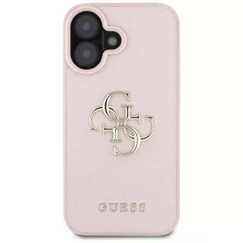 Guess Grained Big 4G Logo Small Classic Logo Θήκη για Apple iPhone 16 - Pink
