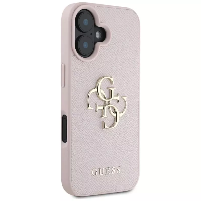 Guess Grained Big 4G Logo Small Classic Logo Θήκη για Apple iPhone 16 - Pink