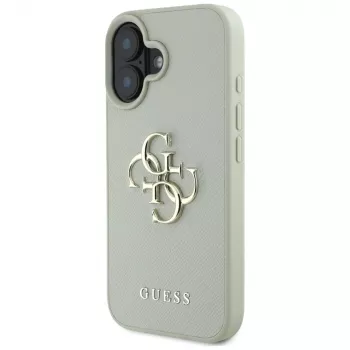 Guess Grained Big 4G Logo Small Classic Θήκη για iPhone 16 - Πράσινο