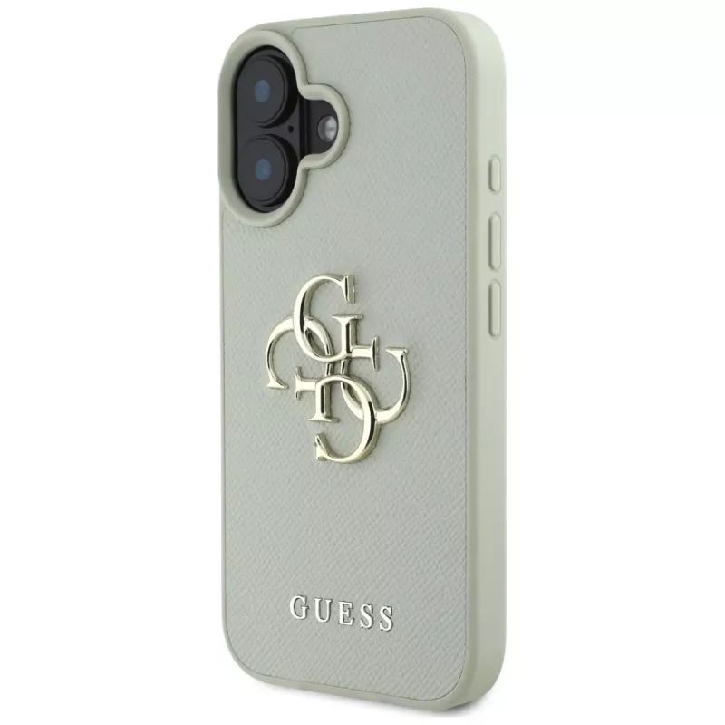 Guess Grained Big 4G Logo Small Classic Θήκη για iPhone 16 - Πράσινο