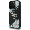 Guess Grained Roses Big 4G Logo Θήκη για iPhone 16 Pro Max, Μαύρο