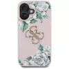 Guess Grained Roses Big 4G Logo Θήκη για Apple iPhone 16 - Pink