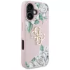 Guess Grained Roses Big 4G Logo Θήκη για Apple iPhone 16 - Pink