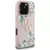 Guess Grained Roses Big 4G Logo Θήκη για Apple iPhone 16 Pro, Pink