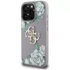 Guess Grained Roses Big 4G Logo Θήκη για Apple iPhone 16 Pro Max - Μωβ