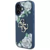 Guess Grained Roses Big 4G Logo Θήκη για Apple iPhone 16 - Μπλε