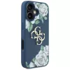 Guess Grained Roses Big 4G Logo Θήκη για Apple iPhone 16 - Μπλε