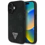 Guess Grained Hot Stamp Peony Triangle Logo MagSafe Θήκη για iPhone 16 (Μαύρο)