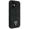 Guess Grained Hot Stamp Peony Triangle Logo MagSafe Θήκη για iPhone 16 (Μαύρο)