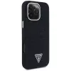 Guess Denim Triangle Logo MagSafe Θήκη για Apple iPhone 16 Pro, Μαύρο