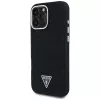Guess Denim Triangle Logo MagSafe Θήκη για Apple iPhone 16 Pro Max, Μαύρο