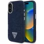 Guess Denim Triangle Logo MagSafe Θήκη για iPhone 16 Μπλε