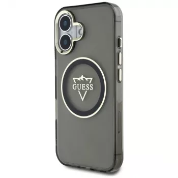 Guess IML Metal Mountain Logo MagSafe Θήκη για iPhone 16 (Μαύρο)