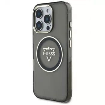 Guess IML Metal Mountain Logo MagSafe Θήκη για iPhone 16 Pro (Μαύρο)