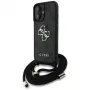 Guess 4G Big Logo Cord Strap Crossbody Θήκη για iPhone 16, Μαύρο