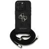 Guess 4G Big Logo Cord Strap Crossbody Θήκη για iPhone 16 Pro Max - Μαύρο