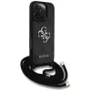 Guess 4G Big Logo Cord Strap Crossbody Θήκη για iPhone 16 Pro Max - Μαύρο