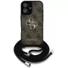 Guess 4G Big Logo Cord Strap Crossbody Θήκη για iPhone 16 Καφέ