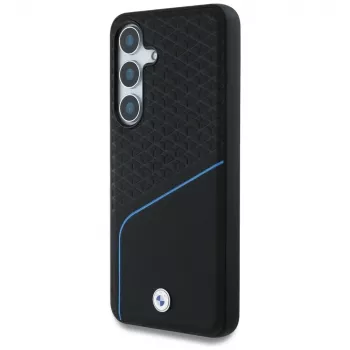 BMW Leder-TEXTURED και Glatt MagSafe Θήκη για Samsung Galaxy S25 Μαύρο