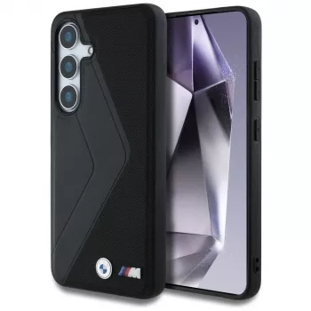BMW Leather Oversized Stripes MagSafe Θήκη για Samsung Galaxy S25 Μαύρο