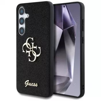 Guess Fixed Glitter Big 4G Metal Logo Θήκη για Samsung Galaxy S25 (Μαύρο)