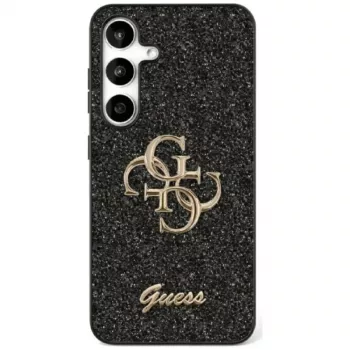 Guess Fixed Glitter Big 4G Metal Logo Θήκη για Samsung Galaxy S25+ (Μαύρο)