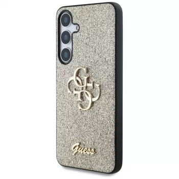 Guess Fixed Glitter Big 4G Metal Logo Πίσω Κάλυμμα για Samsung Galaxy S25 - Χρυσό