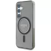Guess Glitter Circle Classic Logo MagSafe Θήκη για Samsung Galaxy S25 Μαύρο