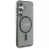 Guess Glitter Circle Classic Logo MagSafe Θήκη για Samsung Galaxy S25 Μαύρο