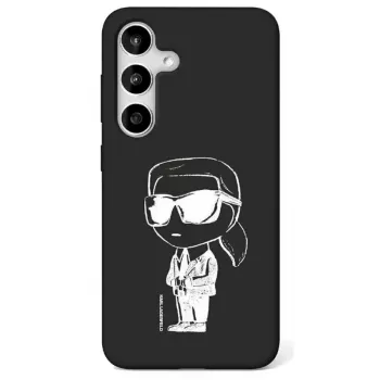 Karl Lagerfeld Silicone Graffiti Ikonik Printed Logo MagSafe Θήκη για Samsung Galaxy S25 Μαύρο
