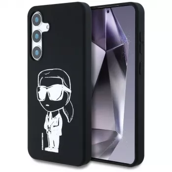 Karl Lagerfeld Silicone Graffiti Ikonik Printed Logo MagSafe Θήκη για Samsung Galaxy S25 Μαύρο
