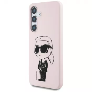 KARL LAGERFELD Silicone Graffiti Ikonik Printed Logo MagSafe Θήκη για Samsung Galaxy S25 - Ροζ