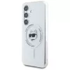 Karl Lagerfeld Button Choupette Head Printed Logo MagSafe Θήκη για Samsung Galaxy S25 Λευκό