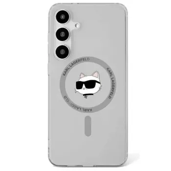 Karl Lagerfeld Button Choupette Head Printed Logo MagSafe Θήκη για Samsung Galaxy S25, Μαύρο