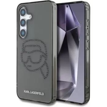 Karl Lagerfeld Rhinestones Karl Head Logo Θήκη για Samsung Galaxy S25 (Μαύρο)