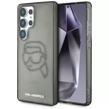 Karl Lagerfeld Rhinestones Karl Head Logo Θήκη για Samsung Galaxy S25 Ultra Μαύρο
