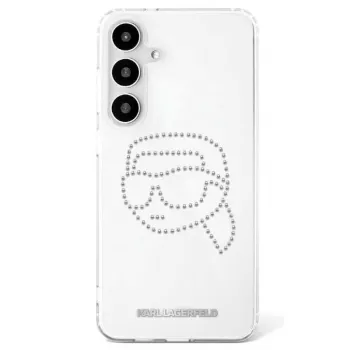 Θήκη Karl Lagerfeld Rhinestones Karl Head Logo για Samsung Galaxy S25 (Διάφανη)