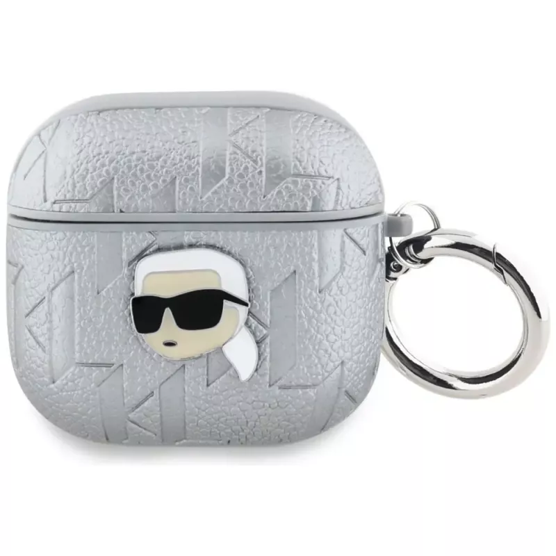 Θήκη Karl Lagerfeld Monogram Karl Head για AirPods 4 (Ασημί)