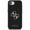 Θήκη Guess Grained Big 4G Logo Small Classic Logo Phone Case για iPhone 16e (Μαύρο)