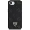 Θήκη Guess Grained Hot Stamp Peony Triangle Logo MagSafe για iPhone 16e (Μαύρο)