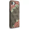 Θήκη Guess 4G Flowers Print MagSafe για iPhone 16e / 17e Καφέ