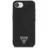 Θήκη Guess Grained Triangle MagSafe για iPhone 16e (Μαύρο)