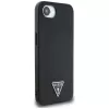 Θήκη Guess Grained Triangle MagSafe για iPhone 16e (Μαύρο)