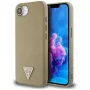 Θήκη Guess Grained Triangle MagSafe για iPhone 16e (Καφέ)
