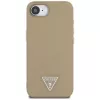Θήκη Guess Grained Triangle MagSafe για iPhone 16e (Καφέ)